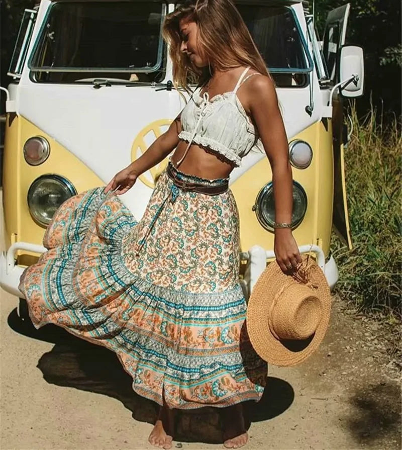 Printed Bohemian Skirt (Skirt Cetakan Bohemian)