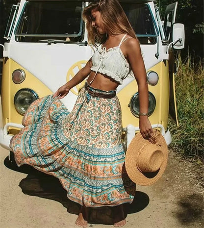 Printed Bohemian Skirt (Skirt Cetakan Bohemian)