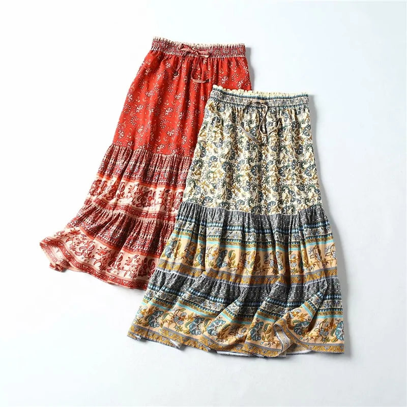 Printed Bohemian Skirt (Skirt Cetakan Bohemian)